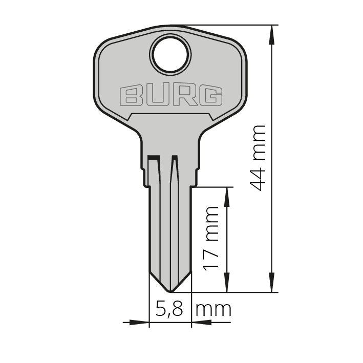 BURG replacement key type F